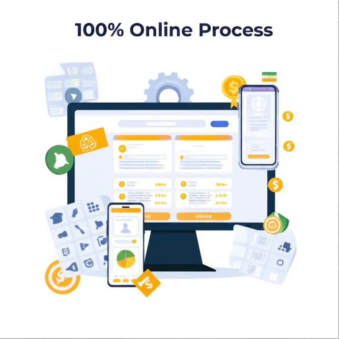 100% Online Process